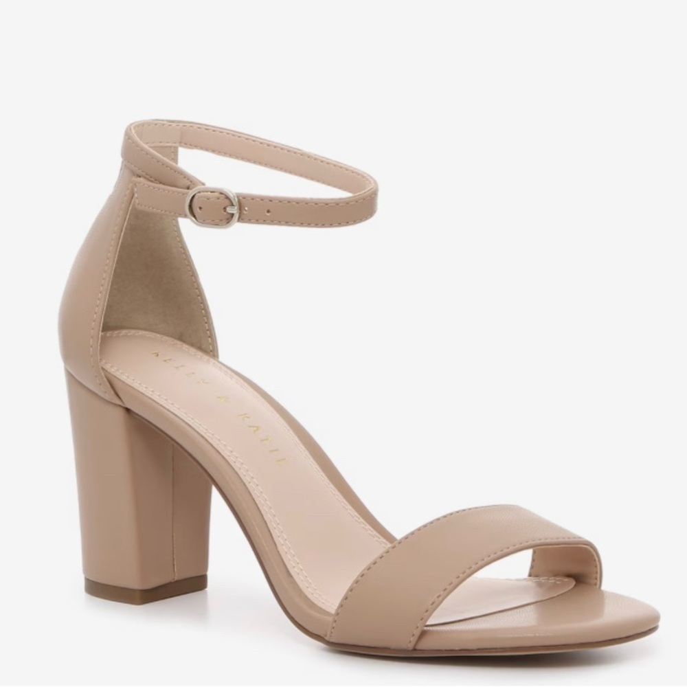 Kelly & Katie Hailee Sandal. 3” heel. Taupe color